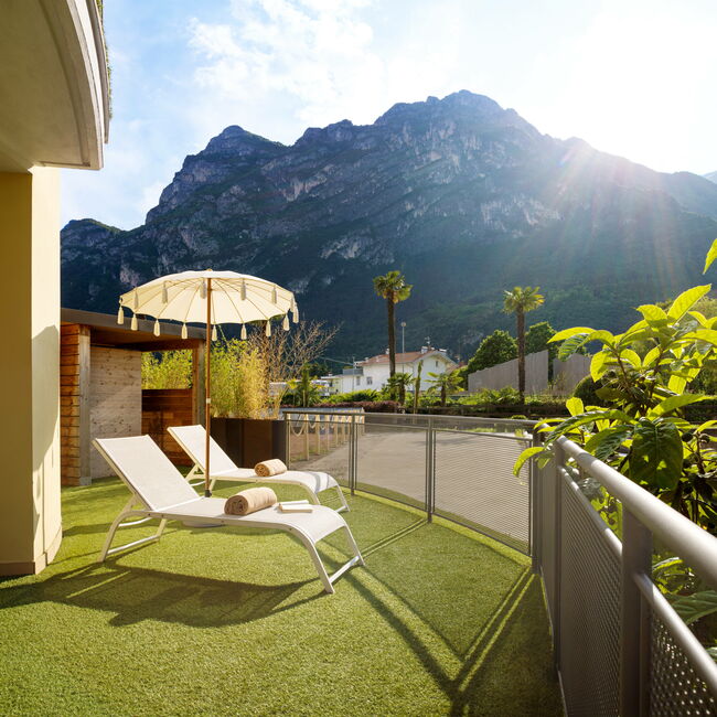 Park Wellness Junior Suite - Genießen Sie Wellness pur in unserer exklusiven Sauna auf der Terrasse.